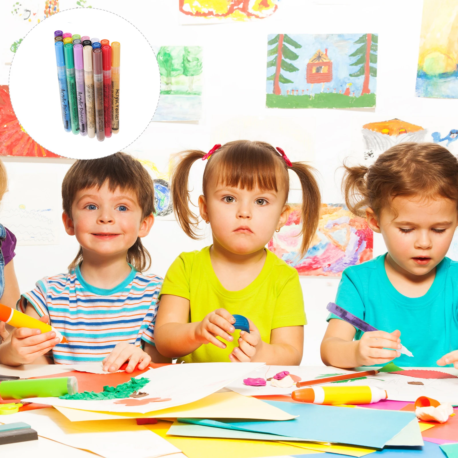 

Acrylic Paint Markers Drawing Pens Coloring Craft Marker Pen For Kids Adults Wood Glass Ceramic Graffiti Doodling Painting