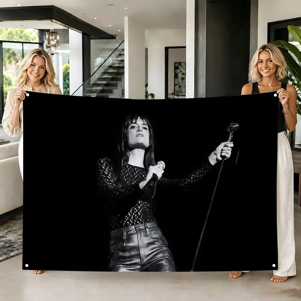 Retro Pop Singer C-Clara Luciani Flags Tapestry Creative Pattern Photo Living Room Wall Art Party Outdoor Decor