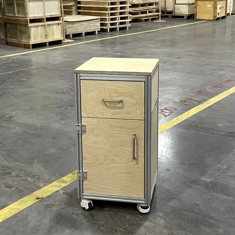 Aluminum alloy birch side cabinet with drawers storage locker workshop