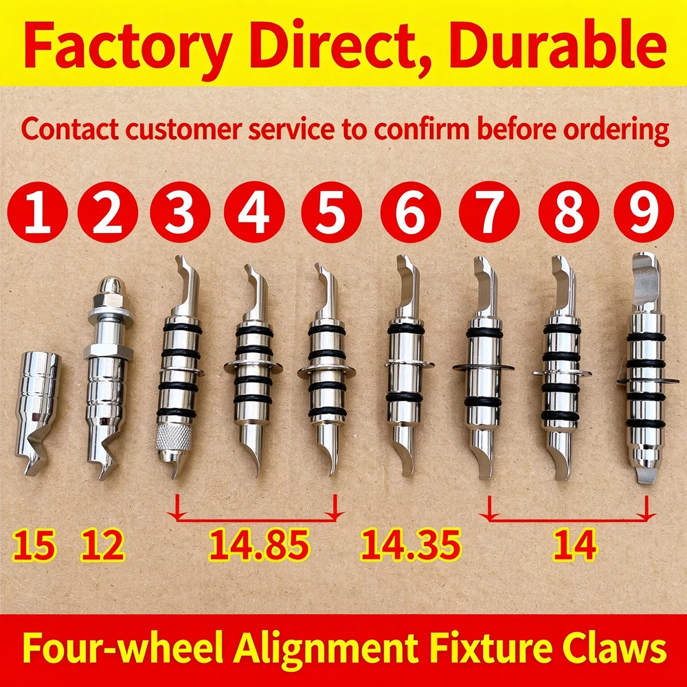 4PCs Diameter 12mm 15mm Wheel V3D Alignment System Clamp Reversible Rim Claw Kit Various Specifications