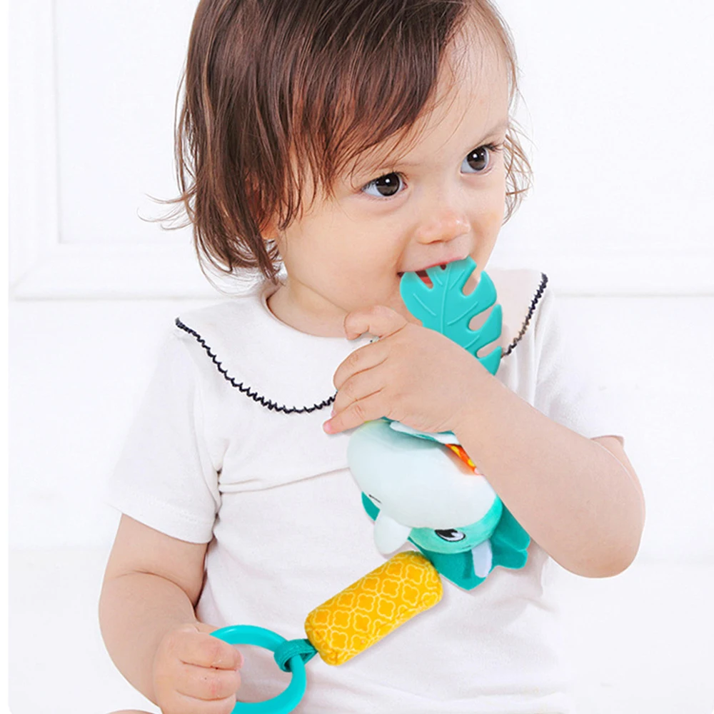 Babyrammelaars Hangend speelgoed voor autostoel Wieg Wandelwagen Gym Montessori Zintuiglijk knuffels voor baby 0-12 maanden met bijtring Pasgeboren