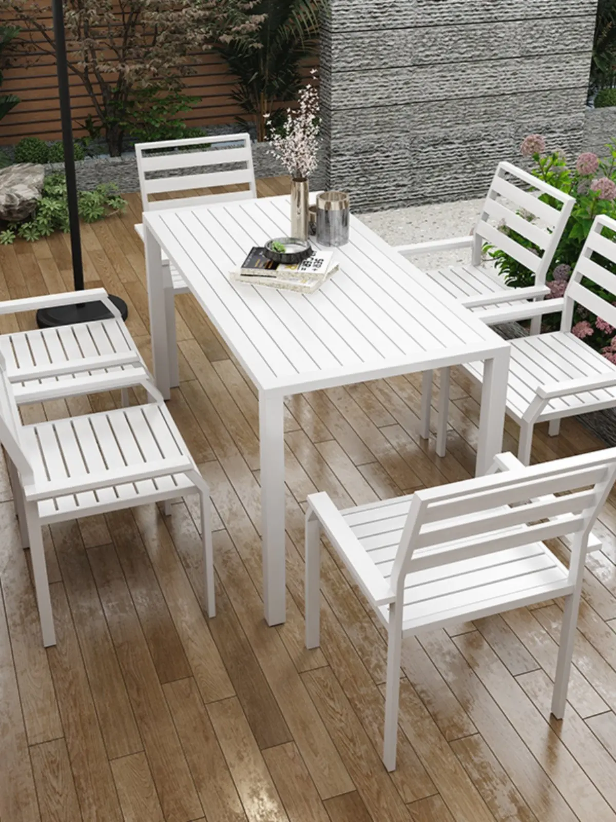 Outdoor Courtyard Open-Air Table and Chair Combination Terrace Garden Balcony Waterproof and Sun Protection