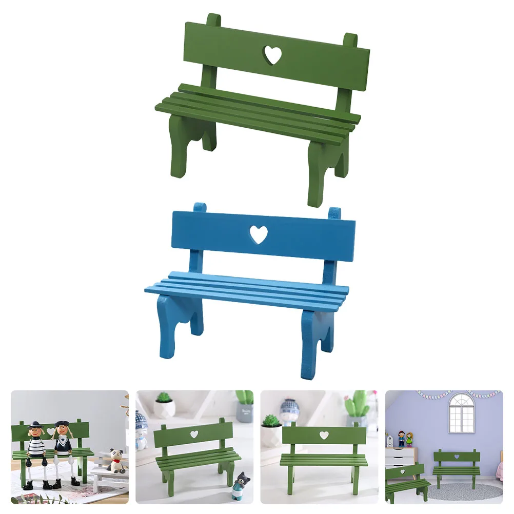 

Natural Wooden Mini Chair Set Portable Lightweight Furniture Lovely Simulation Design