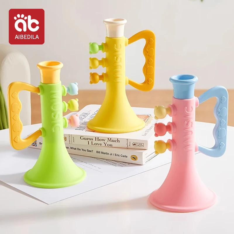 Montessori การศึกษาของเล่นเด็ก Baby Will Blow การ์ตูน Harmonica Whistle เครื่องดนตรี