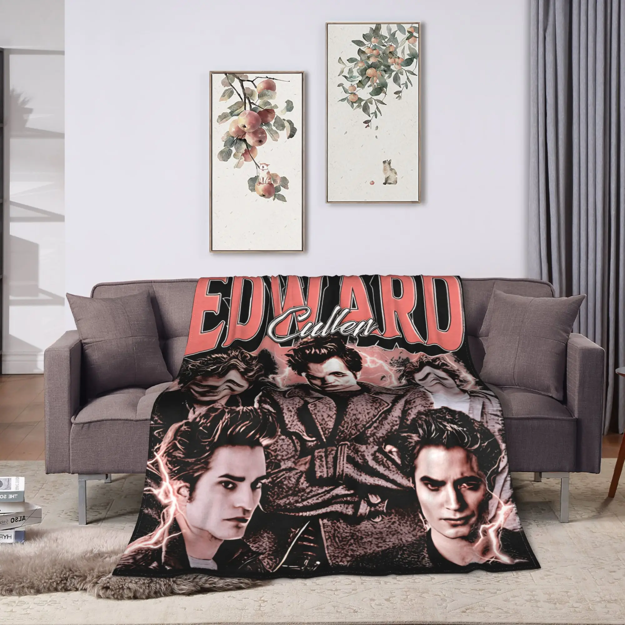 Edward Cullen Super Warm Blankets Robert Pattinson Child Plush Throw Blanket Funny Bedroom Flannel Bedspread Sofa Bed Cover