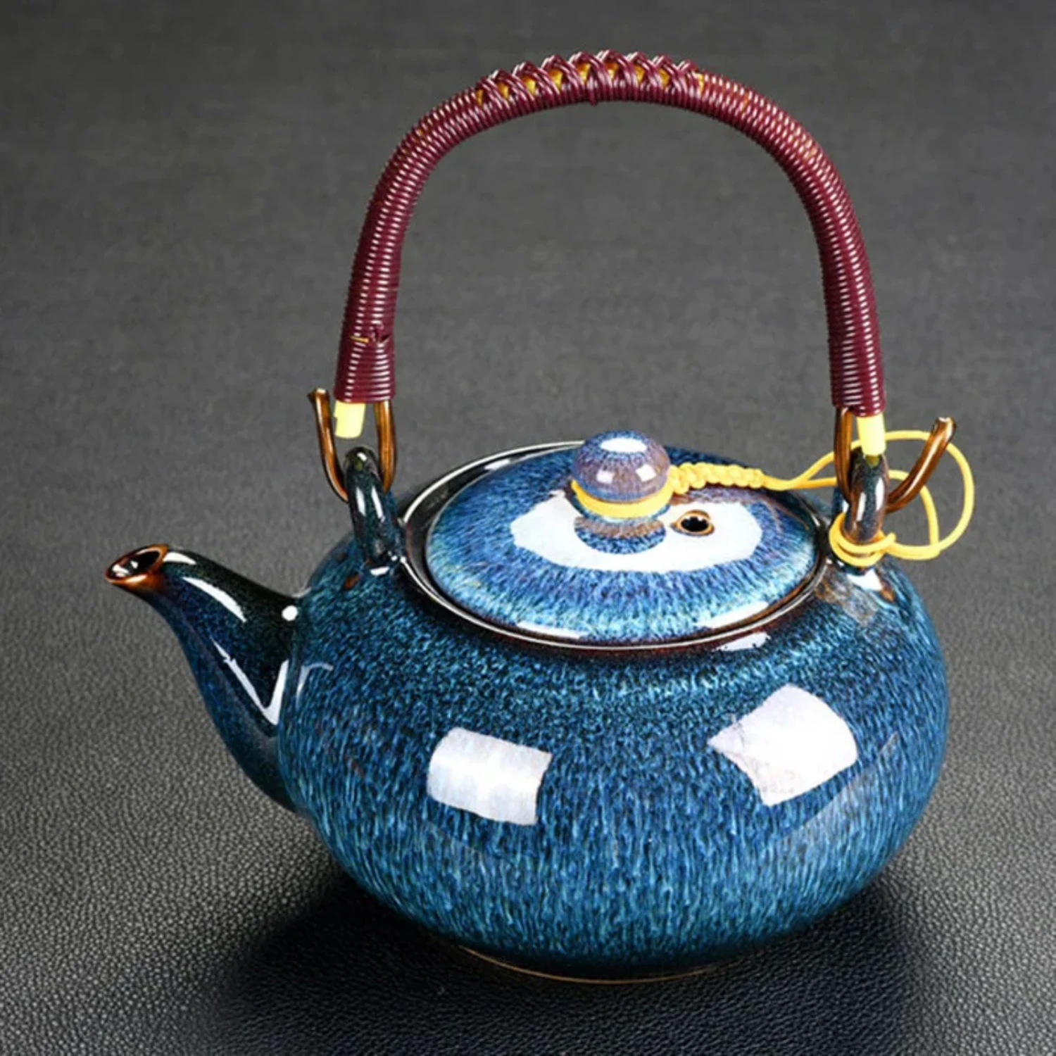 Exquisite Premium Ceramics Teapot Set - Stunning Large Capacity Tea Infusers - Ideal for Puer Tea, Coffee, and More - Includes 7