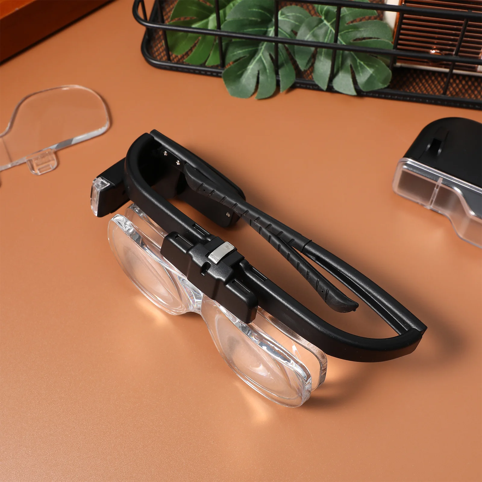 

Magnifying Glasses LED Light Rechargeable Hands Free Magnifying Safety Glasses for Seniors Reading Watch Repair Magnifier