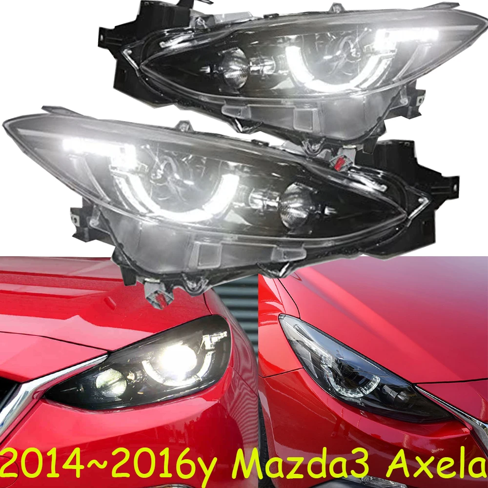 Car bumper headlamp for Mazda3 Axela headlight 2014~2016y hid xenon LED DRL car accessories head light Axela fog light