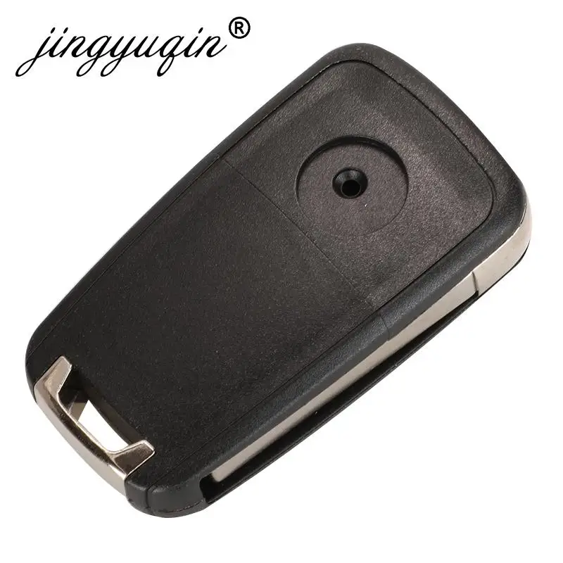 Jingyuqin-carcasa de llave plegable de 2/3/4/5 botones en blanco para Chevrolet, Lova, Sail, Aveo, Cruze, reemplazo de funda de mando a distancia