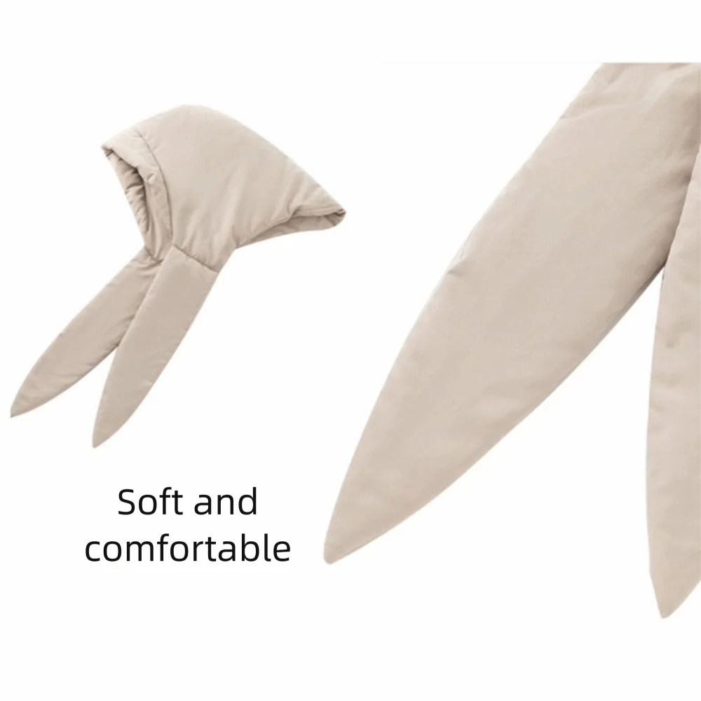 سميكة الشتاء الحجاب يندبروف نفخة تصميم مثلث وشاح طارد المياه التعادل هود أسفل القطن وشاح ملابس الشارع