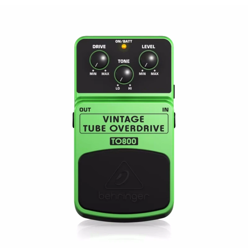 BEHRINGER TO800 Vintage Tube-Sound Overdrive Effects Pedal First-class electronic On/Off switch for noise-free operation