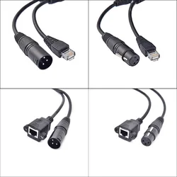 3pin XLR male / female to RJ45 network connector adapter converter cable for Microphone Behringer Speaker Systems and Radio