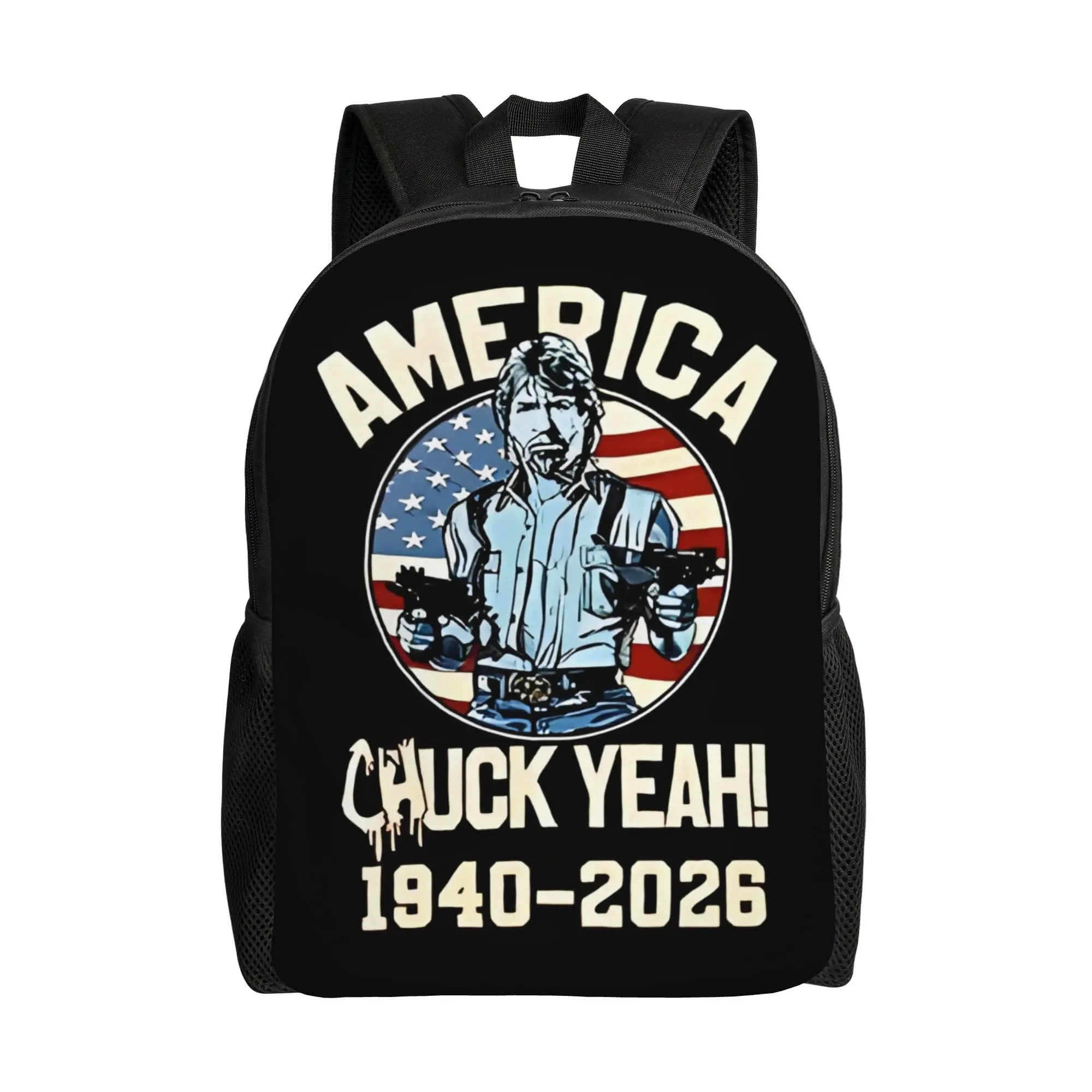 Back to school season Good Quality RIP Chuck Norris 1940 2026 Storage Bag Chuck Norris For Men Women Book Pack Backpack