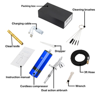 Free Shipping Airbrush Make Up Set Compressors Mini Professional For Makeup Cosmetics Nail Art Design Automotive With Clean Kit
