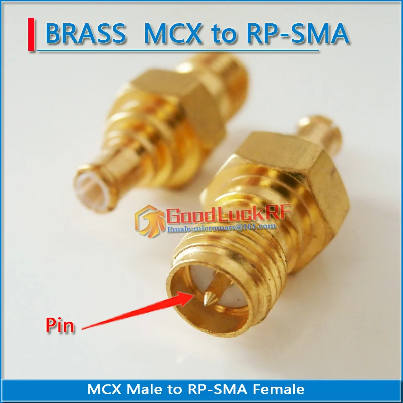 MCX macho a RP-SMA RP SMA RPSMA enchufe hembra MCX a SMA 50ohm, adaptador de conector RF, toma Coaxial recta chapada en oro