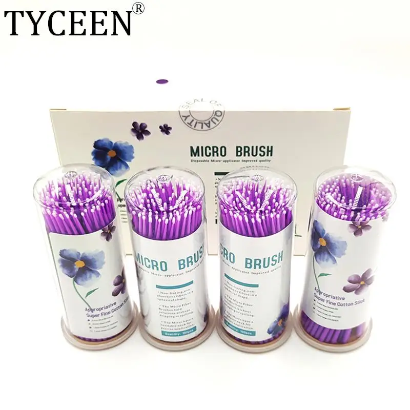 400PCS/4Bottles Dental Disposable Micro Brushes Applicators Dentist Materials Micro Brush Dentistry extension tools