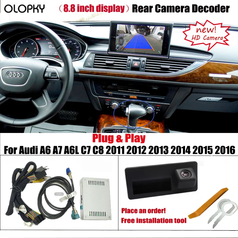 

Plug & Play Reverse Camera For Audi A6 A7 A6L C7 C8 2011 2012 ~ 2016 Upgrade Original Screen Front Rear View Bakcup Camera