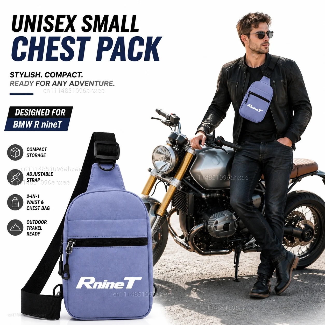 Motorcycle 2In1 Multi-functional Waist Bag Chest Bag Outdoor Travel Bag Waterproof Riding For BMW R nineT 2014-2026