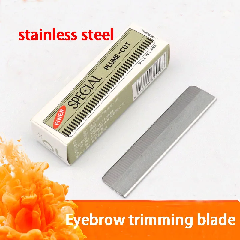 10pcs/1Pack Eyebrow Trimmer Razor Blade Stainless Steel Microblading eyebrow Knife for Permanent Makeup Brow Tattoo Beauty Tool