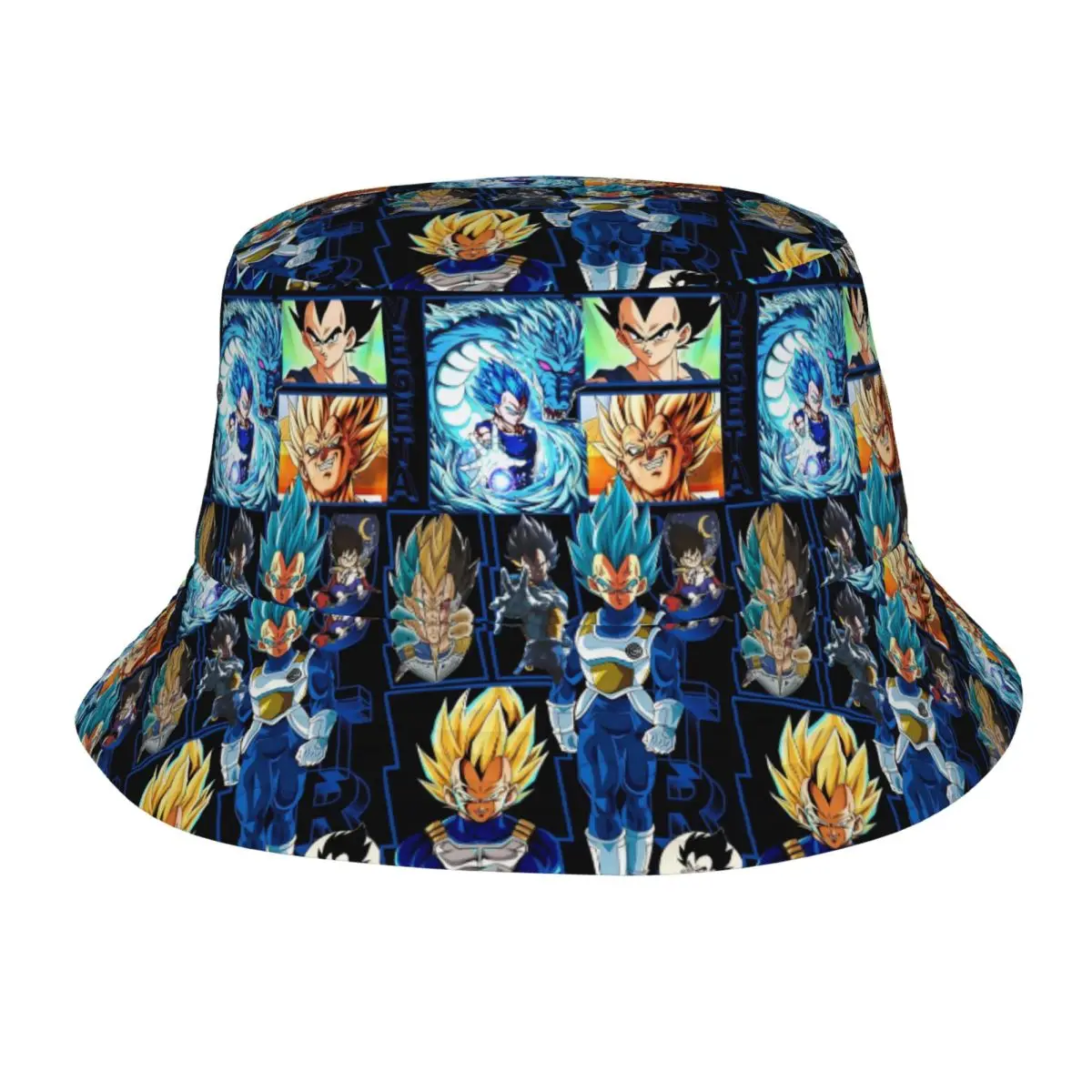 Dragon Ball Vegeta Blue Goku Bucket Hat Beach Hatwear Stuff Angelkappen für Outdoor-Teenager-Session-Hüte, leicht
