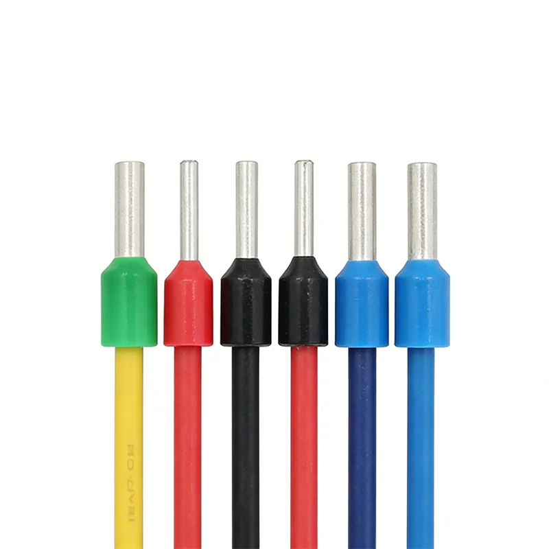 100/1000pcs  yellow Insulated Cord End Terminal Crimp E0508  0.5mm 22 AWG Pressure Terminal Ferrules Crimping Terminals Tubular