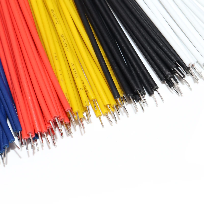 24AWG перемычка 8 см DIY Kit 120 шт./лот 6 цветов луженый макетный кабель для пайки печатной платы электронные провода