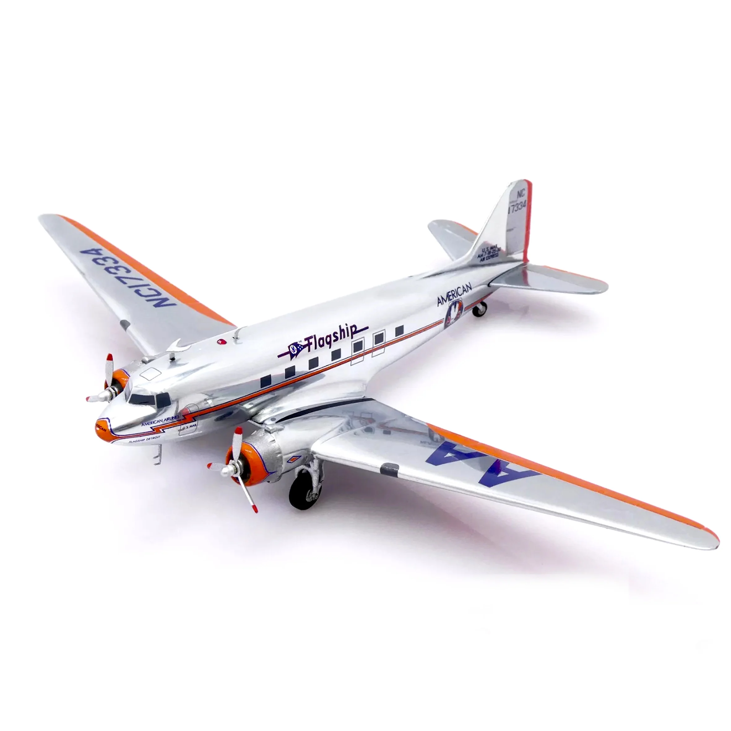 

JC W XX2383 1/200 Модель самолета American Airlines DC-3 Модель самолета из сплава NC17334