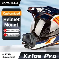 Klim-gopro用ヘルメットチンマウント,kuros pro,カスタマイズされたヘルメット,アクセサリー,dji action 3,4,8,11,10,9,insta360,x4,x3 ace pro