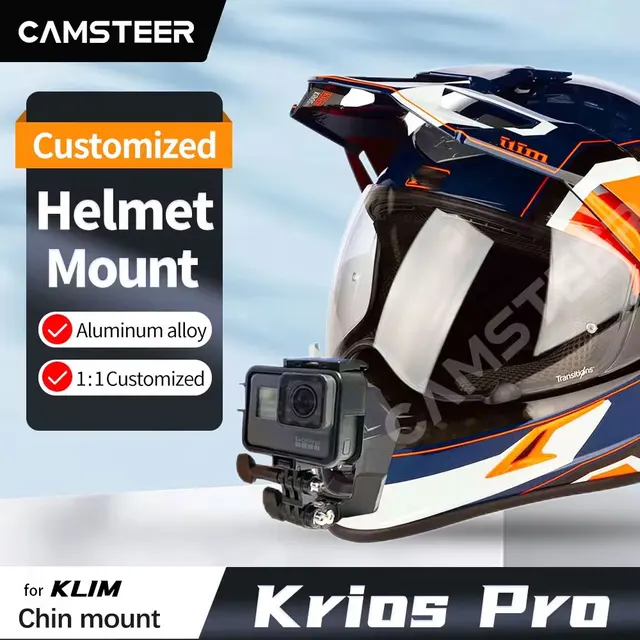 Niestandardowy uchwyt na kask Klim Krios Pro do GoPro Hero12 11 10 Insta360 X4 X3 Ace Pro DJI Action 6 5Pro Akcesoria do kamer