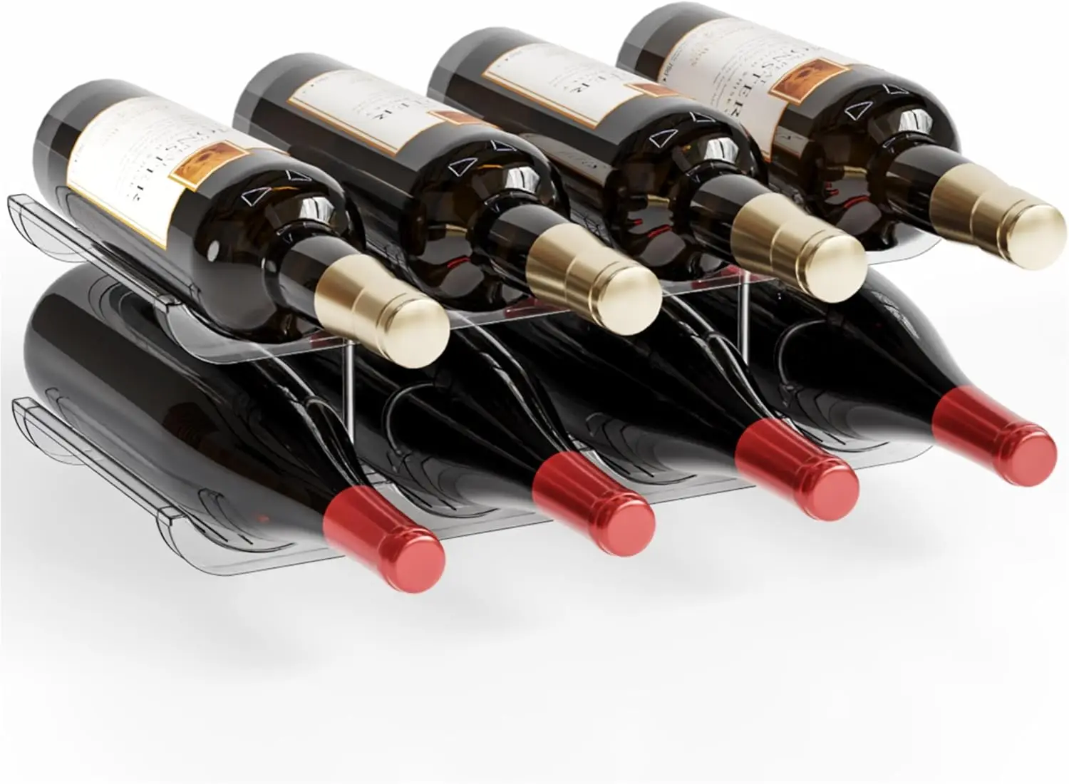

Двухуровневая складная подставка для вина, прочный напольный органайзер для хранения на столешнице, в шкафу, кладовой, на кухонном столе
