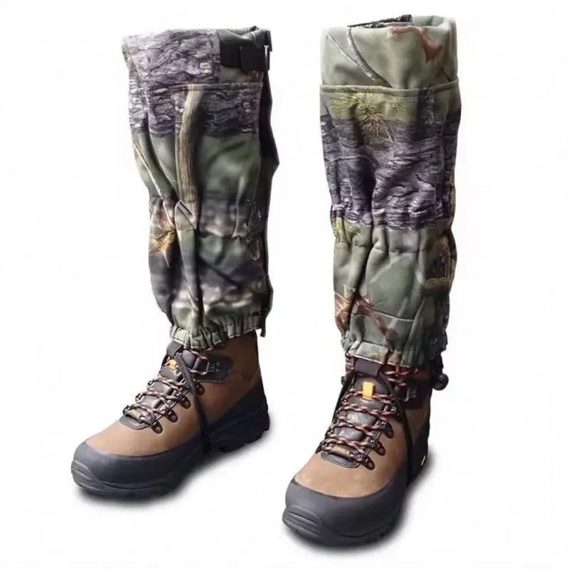 Sample Full Adjustable Camouflage Fleece Pro Hunting Gaiter Windproof Waterproof Protect Lower Leg And Shoes Long