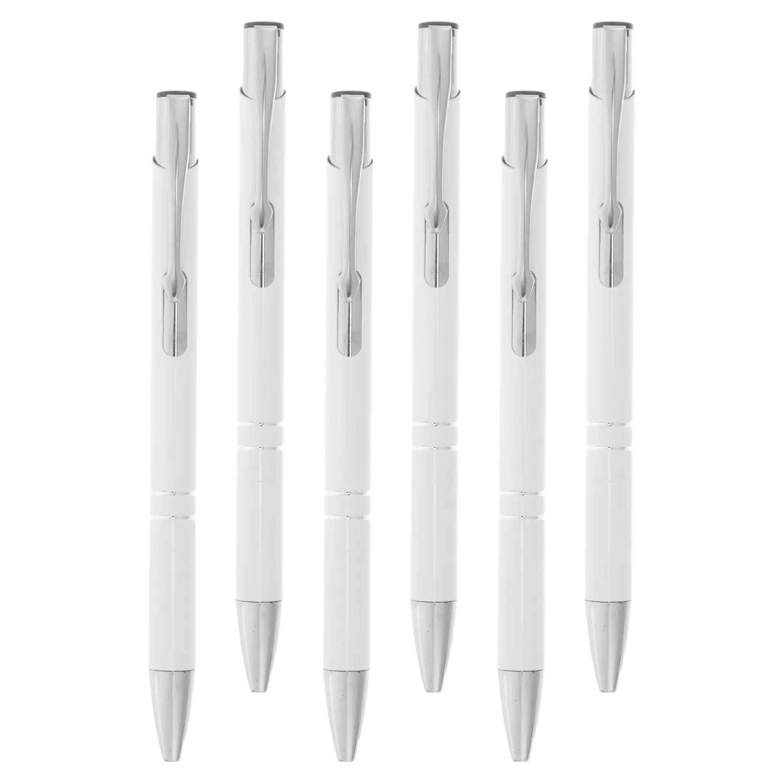 

6 шт., металлические шариковые ручки с тонким наконечником, подарочные ручки для офиса, школы, канцелярские принадлежности, подарок для семьи
