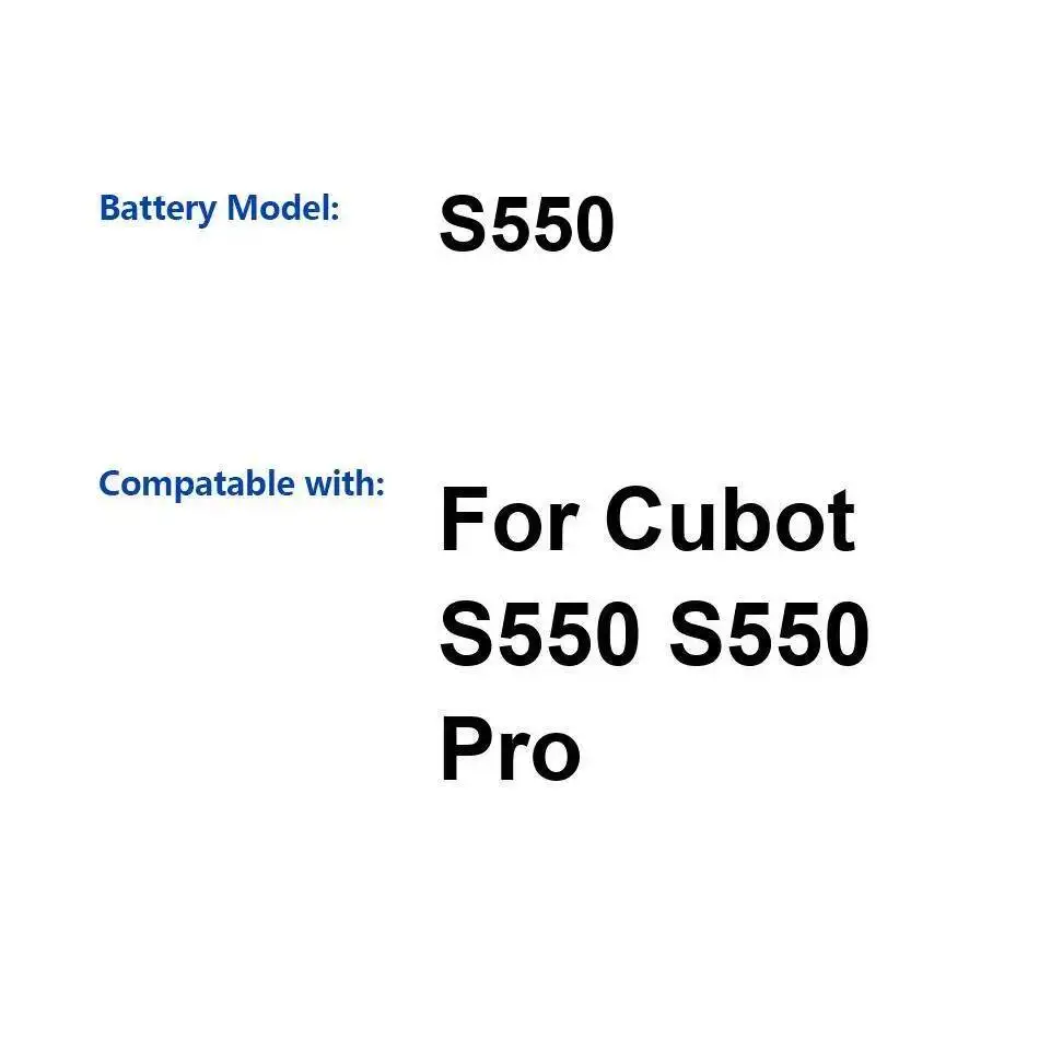 

Аккумулятор мобильного телефона, долговечный, 3000 мАч, безопасный для Cubot S550 Pro