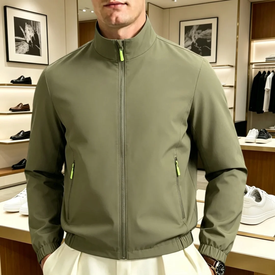 2026new high-end brand men's women's long sleeve zipper jacket autumn fashion exquisite Embroidery waterproof wear-resistant top