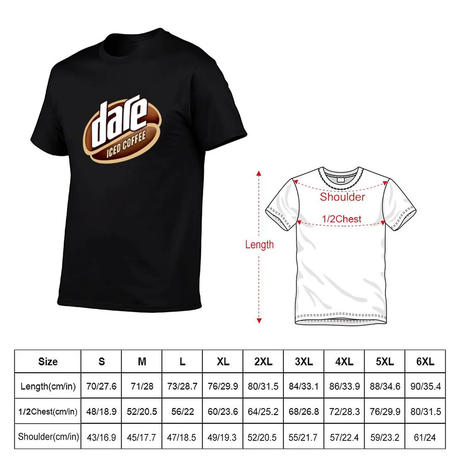 Dare Iced Coffee Logo T-Shirt Work Outdoor Short Sleeve Tee