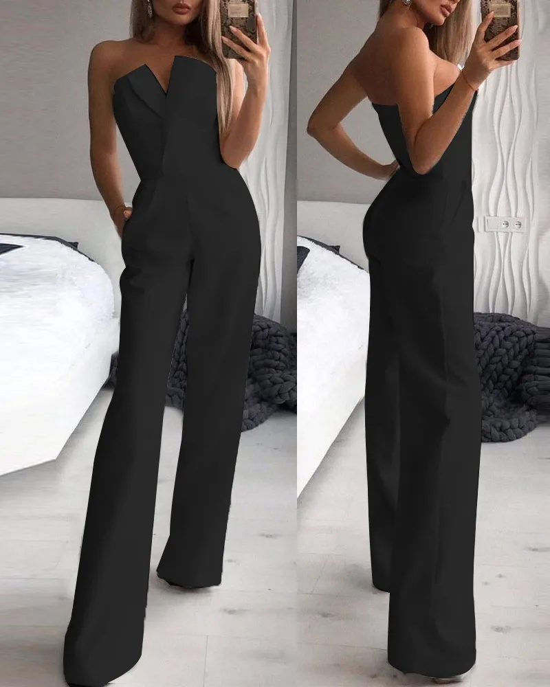 Women's 2026 Spring & Summer New Chinese Style Jumpsuit Diagonal Collar Mid Waist Elegant Commute Jumpsuit with Embroidery Opti