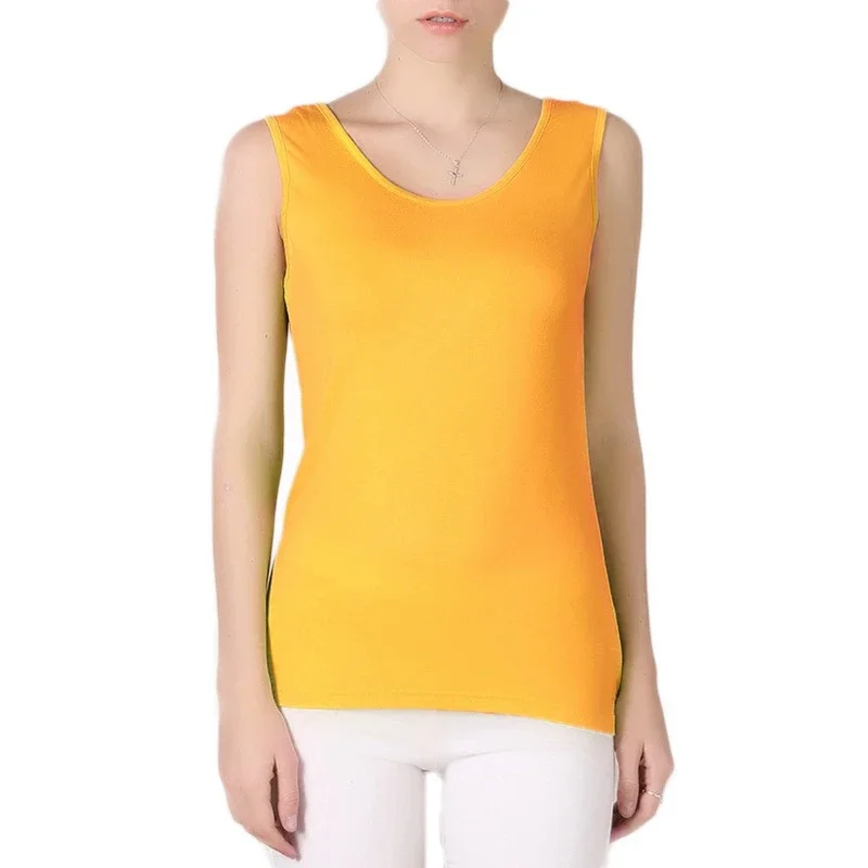 New summer U-neck plus size vest large collar camisole bottoming shirt pink top womens clothing 6XL 5XL 4XL tank tops