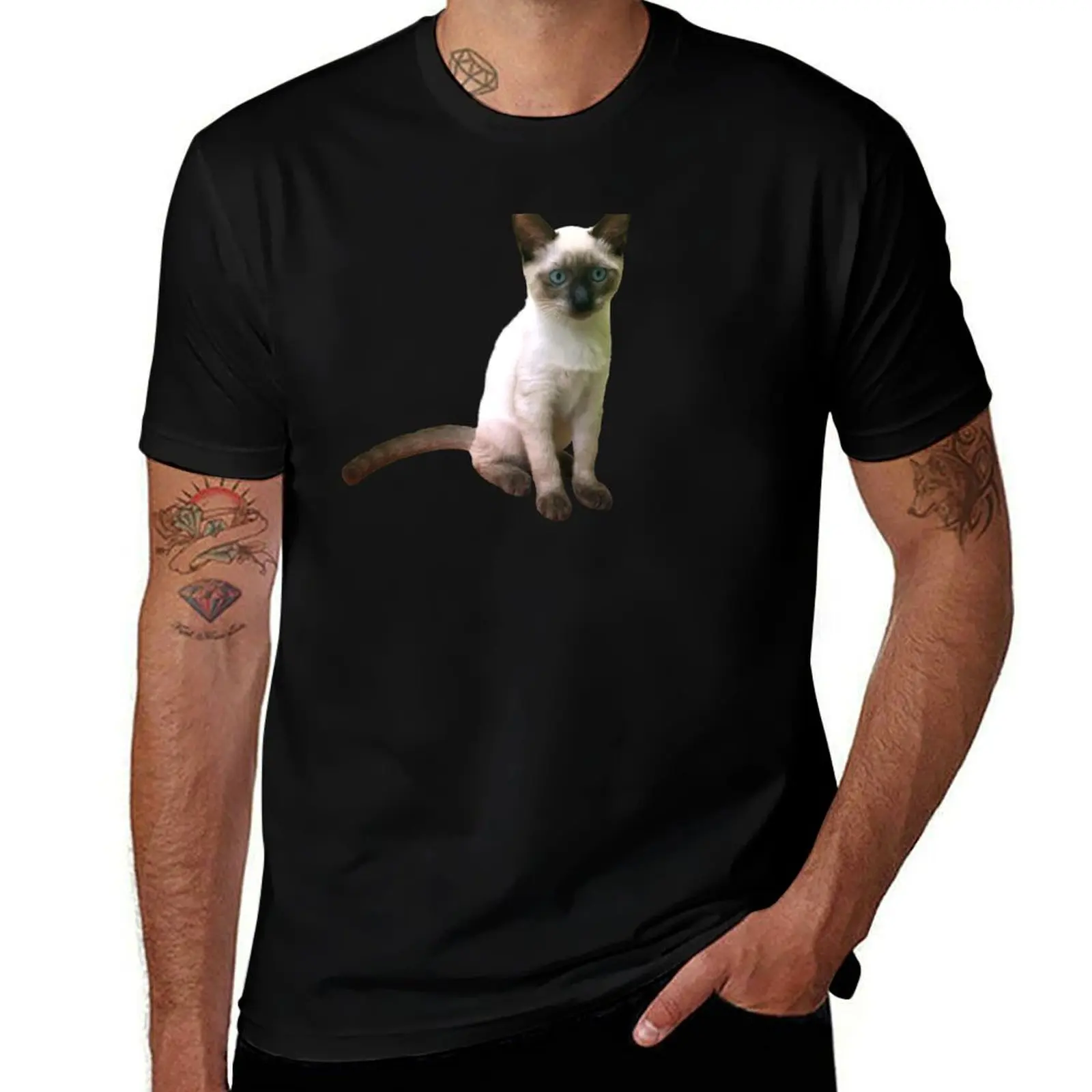 Siamese Kitten T-Shirt cotton tshirt 100% T-Shirt