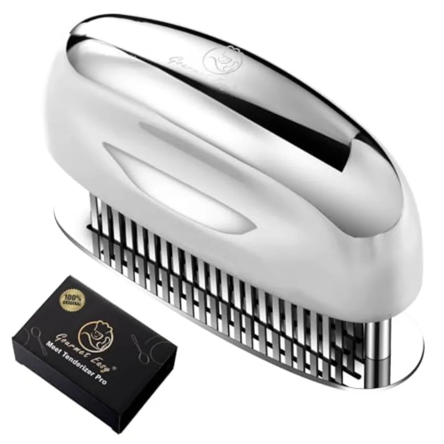 

Meat Tenderizer Tool Easy to Clean One Piece Design No Disassembly Needed Ultra Sharp Needle Blades 100 Stainless Steel HeavyDu