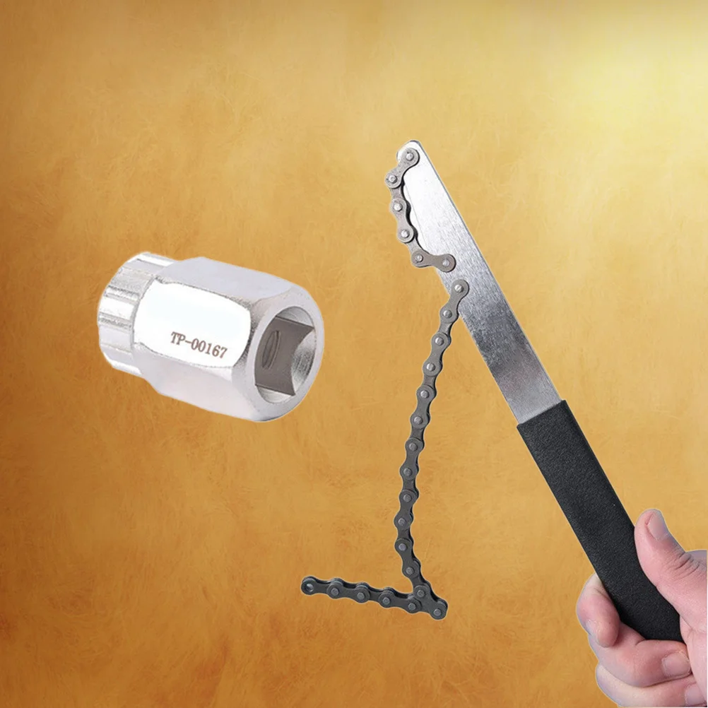 

Flywheel Wrench Chain Whip Sprocket Remover Tool For Bike Cassette Removal Compatible With Shimano Suntour Rotor