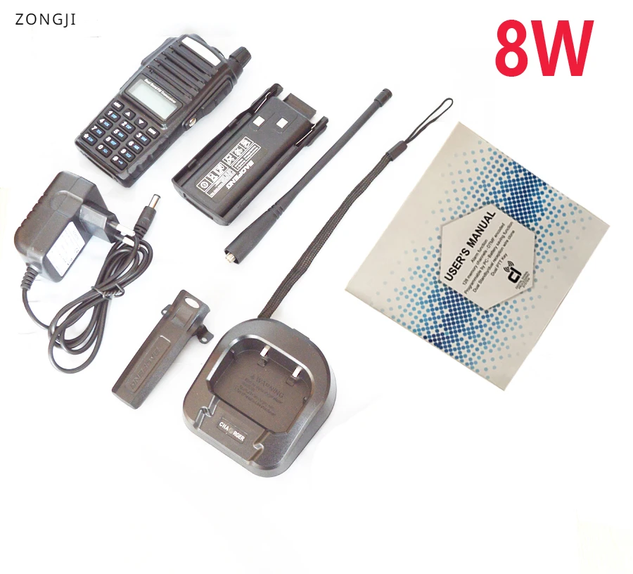 Imagem -06 - Portátil Rádio fm Walkie-talkie Tempestade Uv82 Dual Ptt Bidirecional Vhf Uhf Receptor de Rádio Amador Fácil de Operar Fácil de Usar 8w