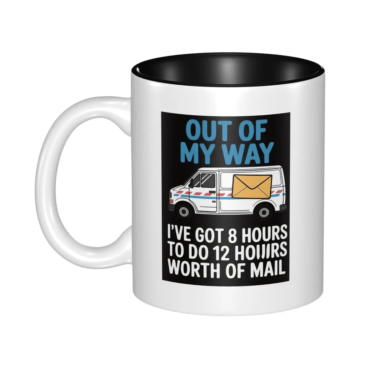 Postal Worker Joke For Delivery Driver, Delivery Truck Mug Ceramic Coffee Cups Tea Mugs Milk Cup Drinkware Gifts for Woman Man