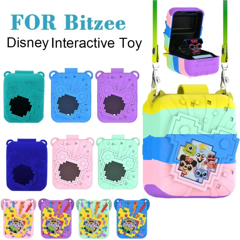 For Bitzee Dis ney Interactive Toy Digital Pet Silicone Protective Cover With Lanyard Dustproof Shockproof Carry Case Accessorie