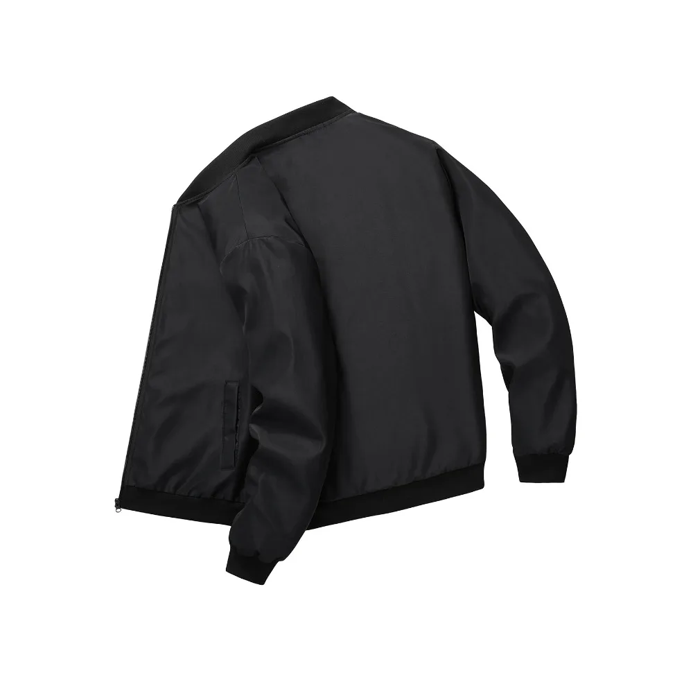 

2025 Spring and Autumn New Solid Color Loose Short Jacket with Baseball Neck for Business Men Casual Thin Coat Trend