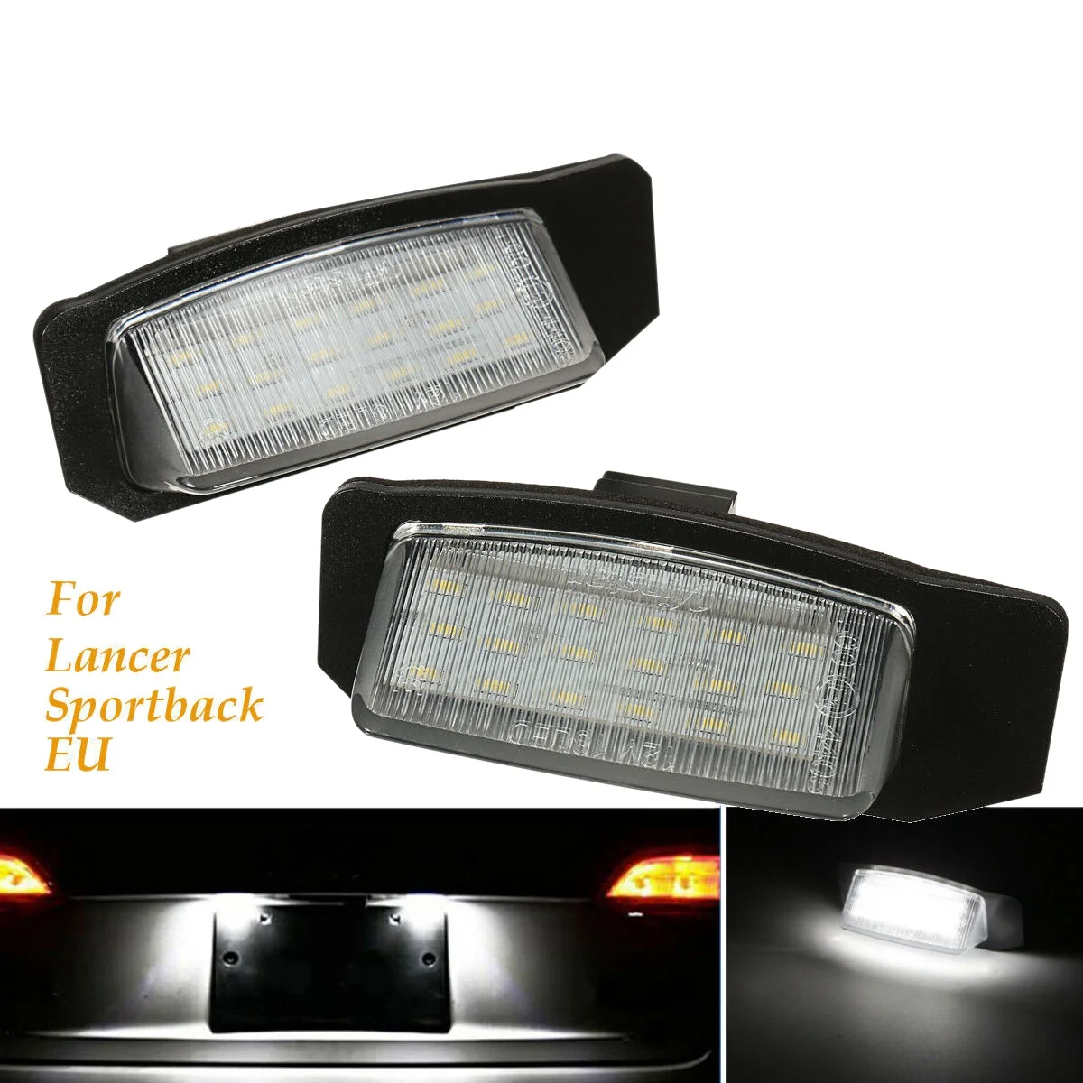 2PCS Car LED License Plate Light Lamp for Mitsubishi Lancer Sportback Outlander