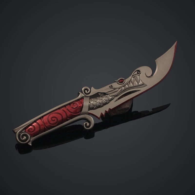 Periféricos Valorant de 8,66 pulgadas, cuchillo de bolsillo para primer año, juego de hoja de dragón, arma corporal, modelo de Metal, artesanías de alta calidad, juguetes para niños, regalos