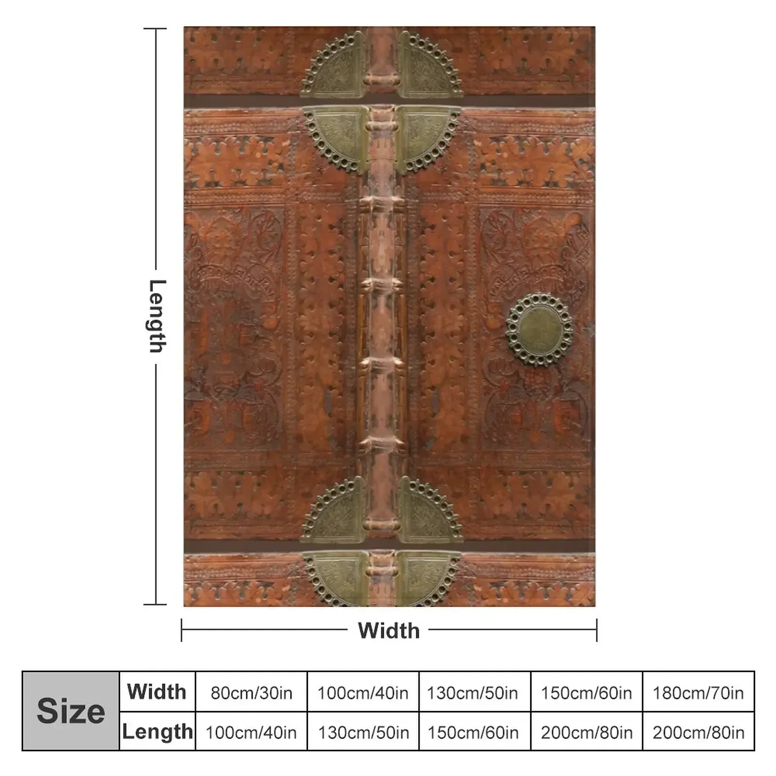 Ancient leather & brass book cover, Nuremberg 1477 Throw Blanket Winter beds Luxury Throw halloween Hairys Blankets