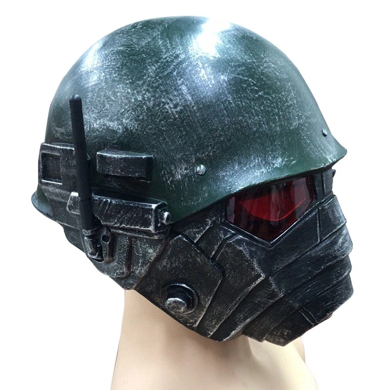 Soldaten Cosplay Maske Helm Kostüm Zubehör TV Herbst Cosplay aus Latex Kopf bedeckung Unisex Erwachsenen Halloween Rollenspiel Anzug Requisiten