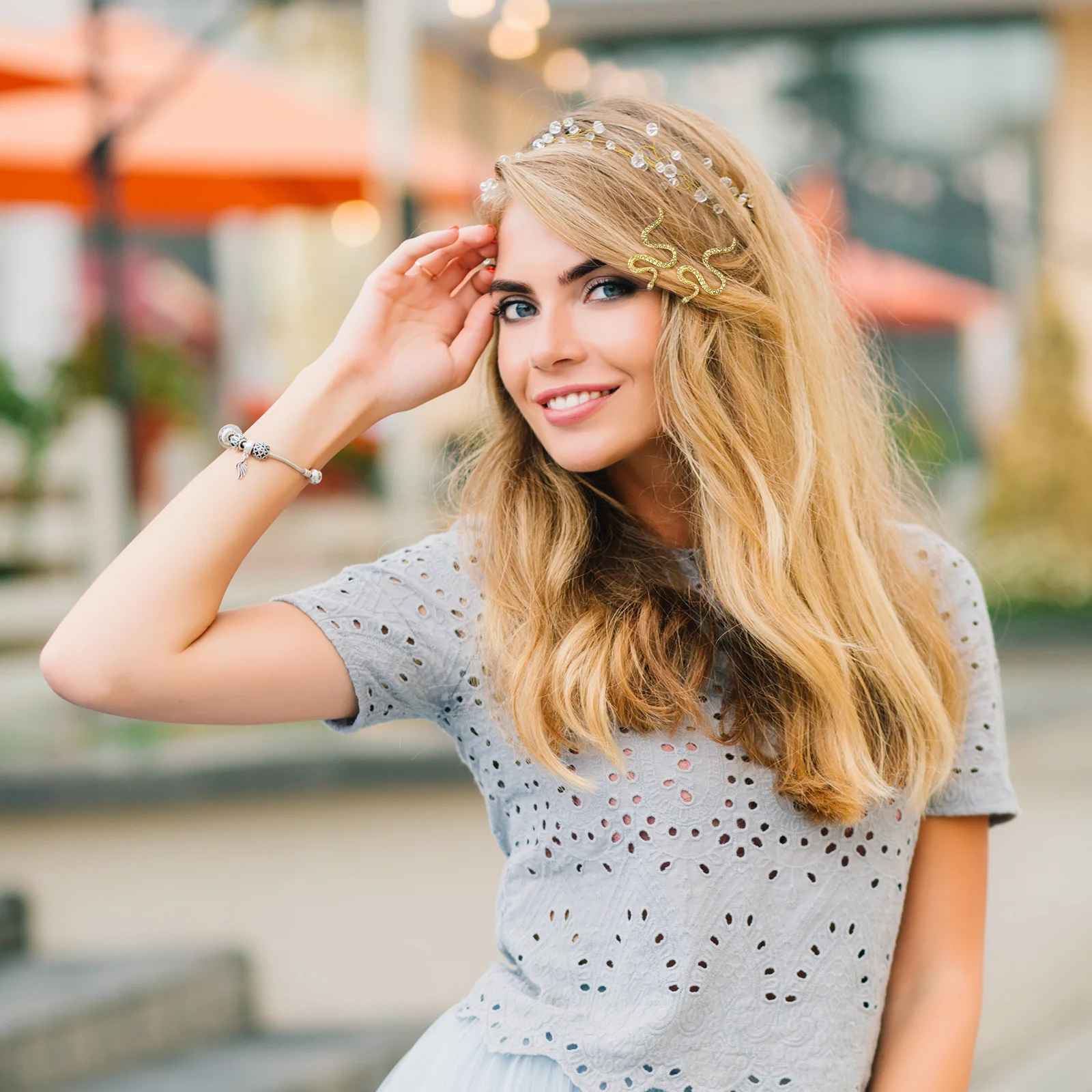 

4pcs S Shape Clips Metal Snake Hair Pin For Women Golden Elegant Hair Accessory Fashion Hairpins Barrettes