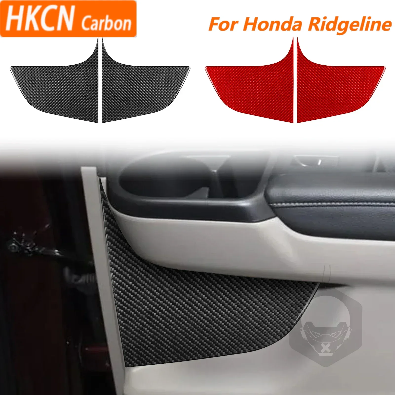 

For Honda Ridgeline Pilot Passport Car Accessories Carbon Fiber Rear Door Decorative Panel Interior Cover Trim Modified Sticker